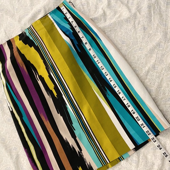 Worthington retro striped color-block business casual pencil skirt - Picture 8 of 8